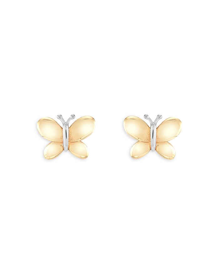 Butterfly Stud Earrings – Baby Gold