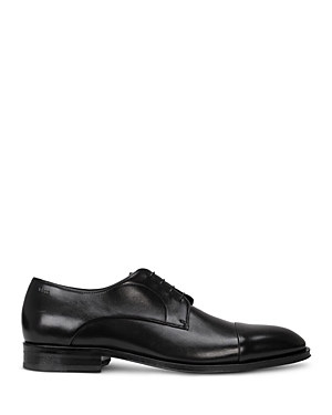 Shop Hugo Boss Derrek Cap Toe Derby Shoes In Black