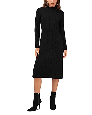 1.state Cable Knit Dress In Rich Black