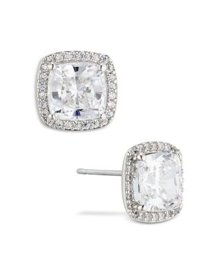 Halo Square Stud Earrings