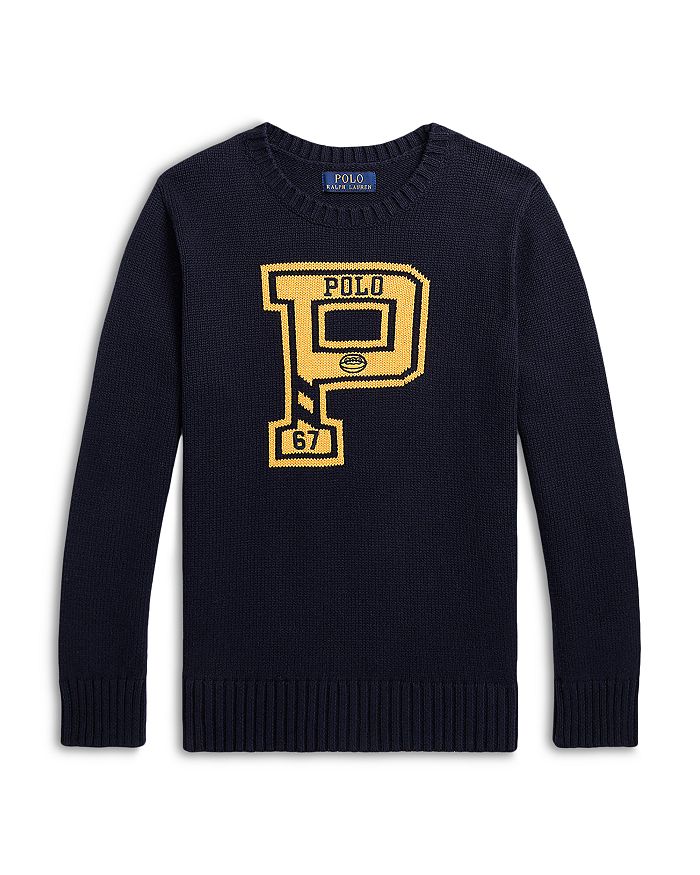 Polo ralph lauren cheap cotton letterman cardigan