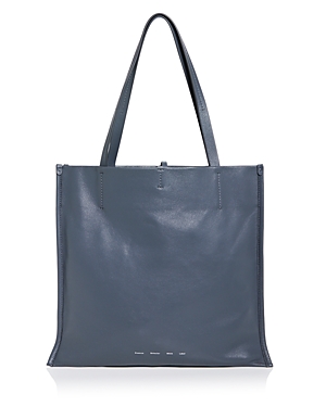 Proenza Schouler White Label Twin Nappa Leather Tote In Steel/silver