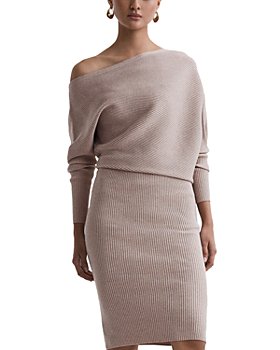 monogram silk sweater dress