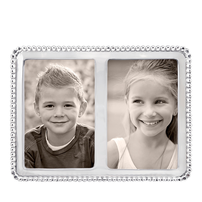 Mariposa Beaded Double 4 x 6 Frame