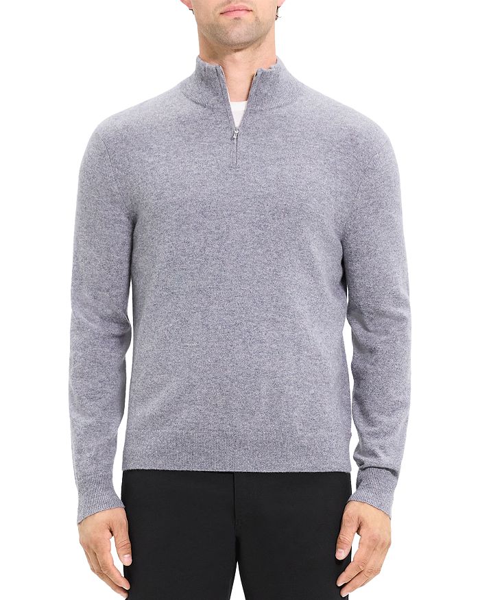 Theory Hilles Quarter Zip Cashmere Sweater | Bloomingdale's