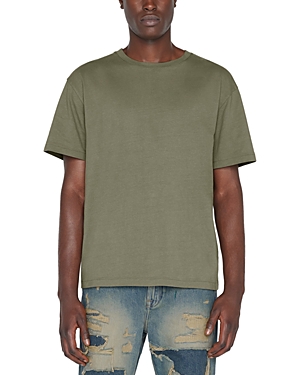 Frame Relaxed Vintage Wash Tee In Washed Khaki