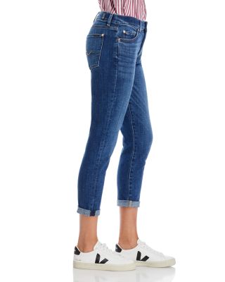 Josefina High Rise Cropped Boyfriend Jeans in Broken Twill Vanity
