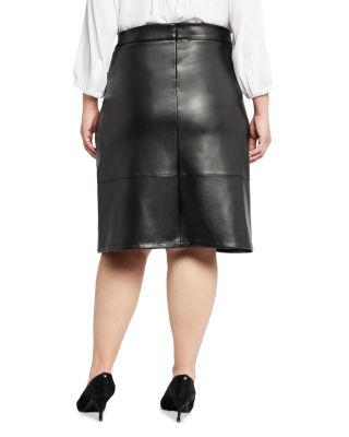 Faux-Leather A Line Skirt