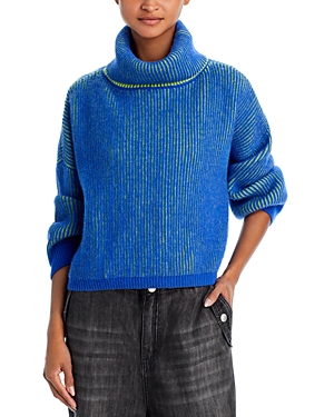 Blanknyc Ribbed Two Tone Turtleneck