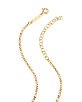 14K Yellow Gold Emerald Gemstones Bezel Pendant Necklace, 14-16"