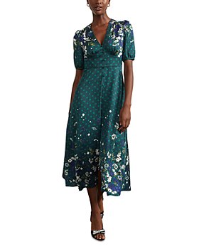 HOBBS LONDON - Limited Collection Bourchier Mixed Print Midi Dress