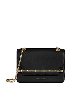 Strathberry Embellished East West Mini Convertible Crossbody In Black/gold