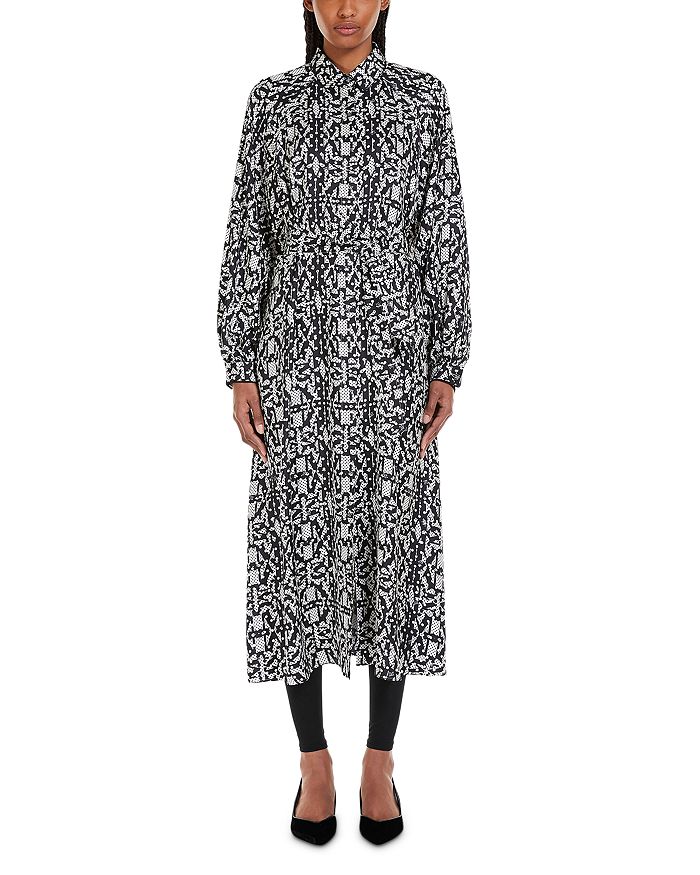 Max Mara Alpe Silk Monogrammed Shirt Dress | Bloomingdale's