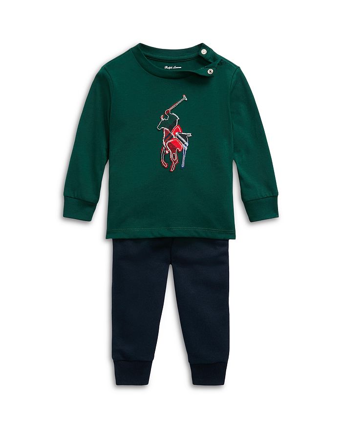 Ralph Lauren Boys' Long Sleeve Tee & Jogger Pants Set - Baby ...