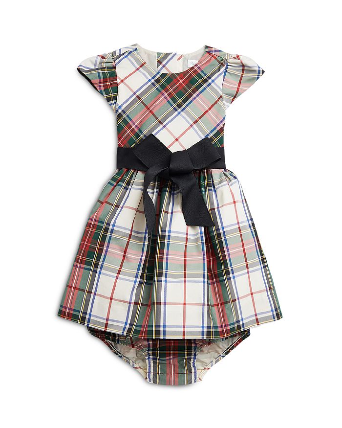 Ralph Lauren Girls' Plaid Dress & Bloomers Set - Baby | Bloomingdale's