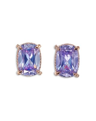 Anabela Chan - 18K Rose Gold-Plated Sterling Silver Supernova Simulated Amethyst & Simulated Diamond Stud Earrings