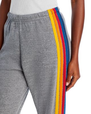 Rainbow-Stripe Sweatpants
