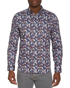 Shop Robert Graham Sabir Printed Long Sleeve Button Front Shirt In Multi