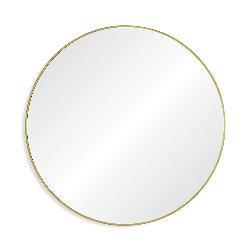 Renwil Grady Round Mirror In Clear/satin Brass