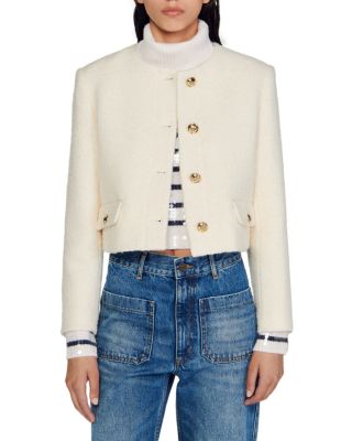 Sandro - Walle Boucl&eacute; Cropped Jacket