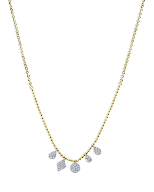 Meira T 14K White & Yellow Gold Diamond Multi Shape Dangle Pendant Necklace, 16-18