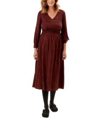 Leila Floral Print Maternity Nursing Dress