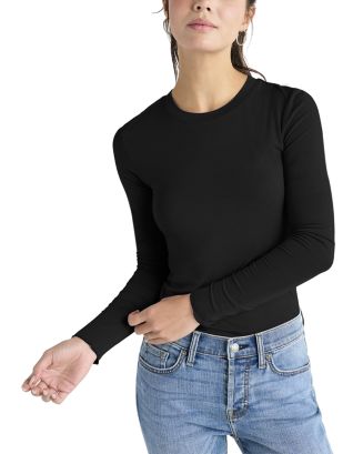 Splendid Bamboo Long Sleeve Tee - Pale Oak Heather