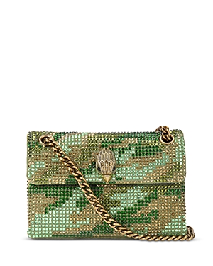 Kurt Geiger Kensington Mini Embellished Shoulder Bag In Green Multi