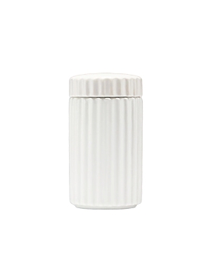 Waggo Ripple Ceramic Treat Jar In White