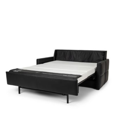 Bentley Fabric & Leather Queen Sleeper Sofa