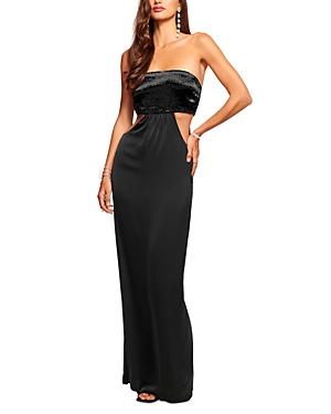 Ramy Brook Mariah Strapless Cutout Gown