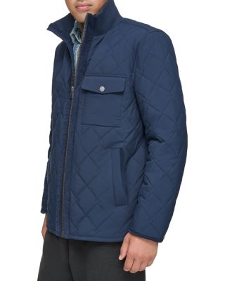 Amberg Diamond Quilted Corduroy Trim Water Resistant Jacket