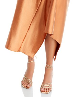 knee length dresses for ladies Jasmine Halter Midi Dress ~ Show Me The Ring Luxe Satin  Show Me Your Mumu