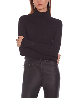 The Kooples Shiny Lurex Sweater In Black