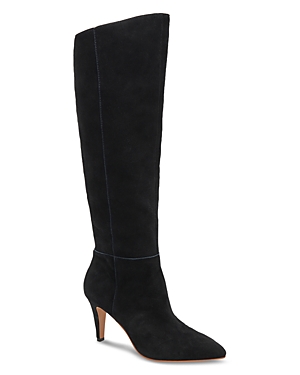 Shop Dolce Vita Women's Haze Pointed Toe High Heel Boots In Onyx Suede