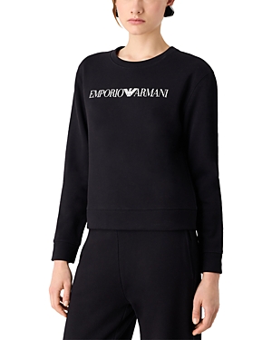 Emporio Armani French Terrycloth Logo Sweatshirt In Multi