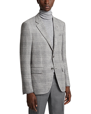 Shop Zegna Regular Fit Jacket In Medium Gray