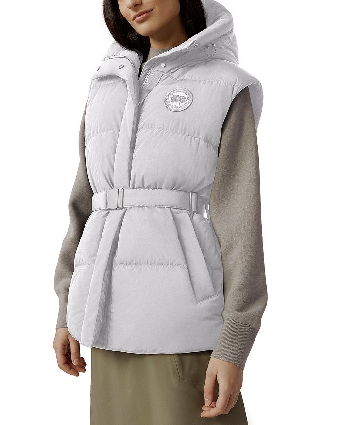 Canada Goose Rayla Hooded Down Puffer Vest In Moonstone