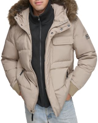 Nisko Faux Fur Trimmed Hooded Bib Coat