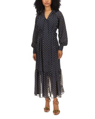 Michael Kors Astor Printed Neck Tie Dress Bloomingdale's