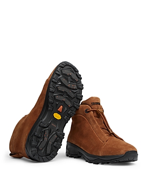 Zegna Dark Foliage Suede Triple Stitch Vetta Sneakers In Foliage