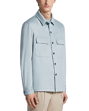 Shop Zegna Oasi Cashmere Overshirt In Light Gray
