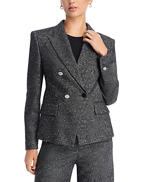 Hugo Boss Slim-fit Jacket In Structured Tweed In Open Misc