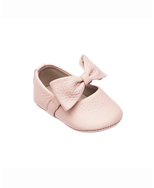 Shop Elephantito Girls' Ballerina Flats With Bow - Baby In Pink