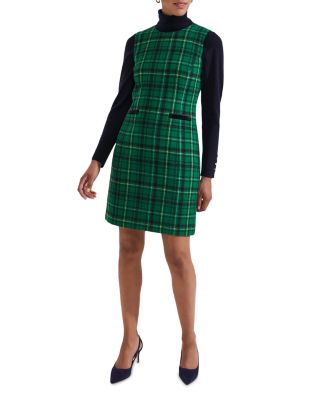 Margot Plaid Wool Sheath Dress