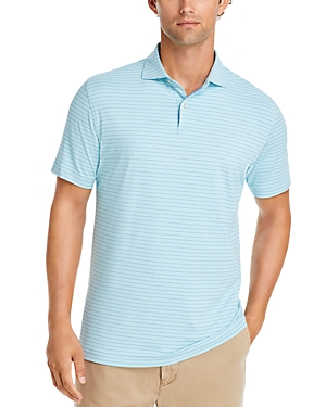 Shop Peter Millar Crown Crafted Duet Performance Jersey Knit Tailored Fit Polo Shirt In Cirrus Blue