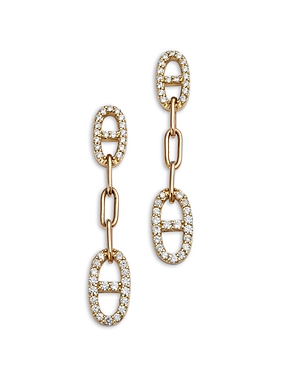 Bloomingdale's Diamond Link Drop Earrings In 14k Yellow Gold, 1.0 Ct. T. W. In Gold