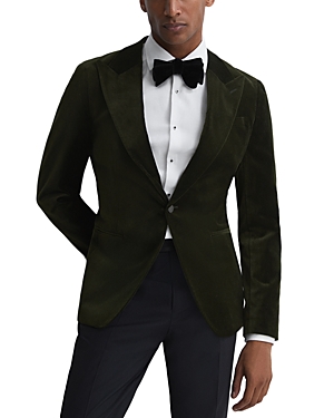 Reiss Slim Fit Velvet Suit Jacket In Turquoise