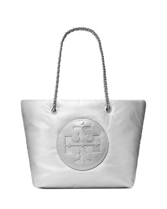 Tory Burch Ella Puffy Chain Tote in Black