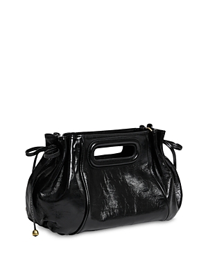 Gerard Darel Mini Dany Leather Crossbody In Black